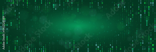 Green Matrix Data Stream Background for Cybersecurity and Fintech Analytics