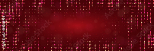 Luxury Red and Gold Shimmering Diamond Particle Background for Awards Ceremony and Gala Events
