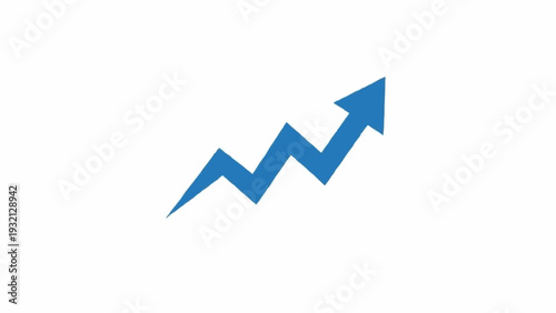 Blue Arrow Pointing Upward Trend.