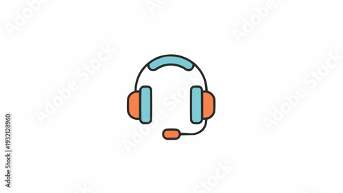 Cartoon character wearing headphones smiling.