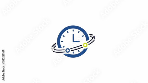 Clock with space and time concept.