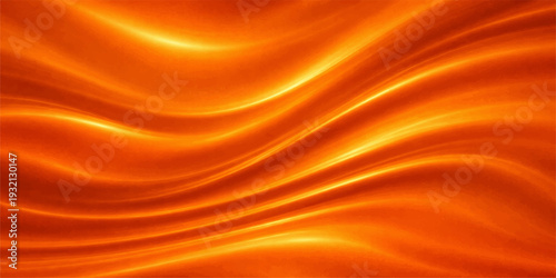 A soft red silk background featuring smooth waves of flowing satin fabric with gold light patterns and a liquid motion design for an abstract textile backdrop
