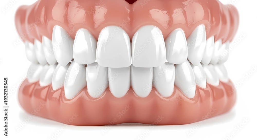 Obraz premium white teeth isolated on white