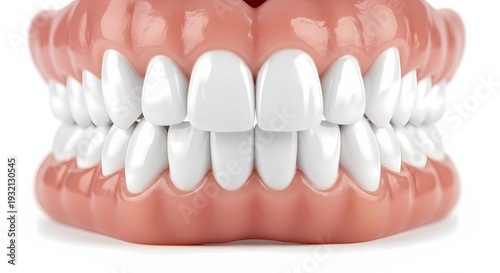 white teeth isolated on white