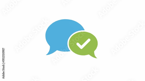 Green Check Mark Speech Bubbles.