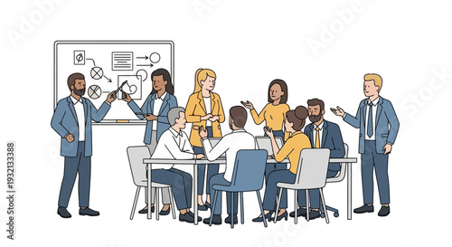 Business Team Meeting Presentation Discussion Planning.