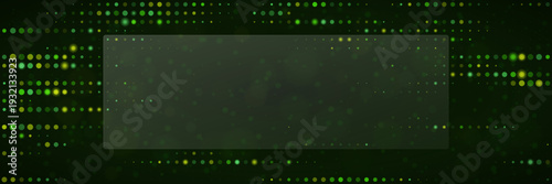 Green Matrix Data Stream Background for Cybersecurity and Coding Header