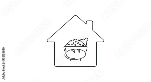 House with a fish bowl inside.