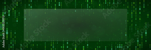 Green Cybersecurity Data Encryption Binary Background for Digital Blockchain Ledger