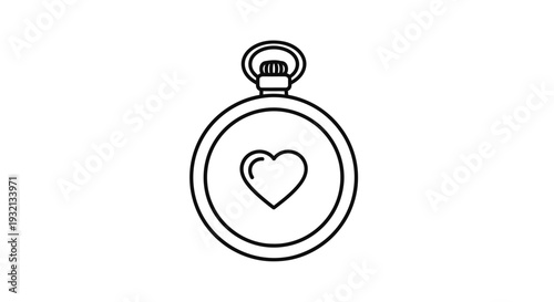 Heart Shaped Pocket Watch Face.