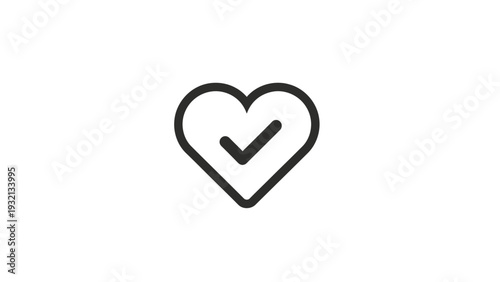 Heart with check mark symbol.