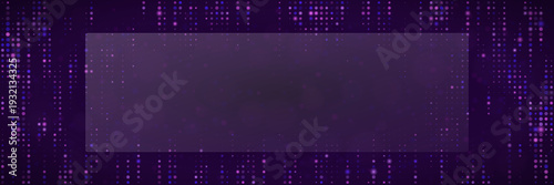 Abstract Purple Cybersecurity Data Encryption Background with Digital Halftone Grid Pattern