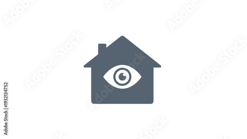 House with eye on side.