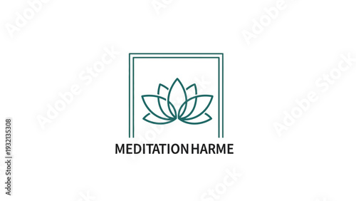 Lotus Flower Meditation Symbol Design.