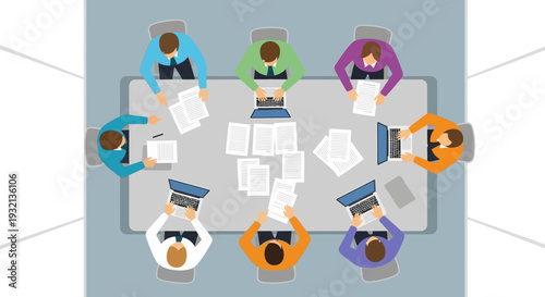 Business Meeting with Diverse Professionals.