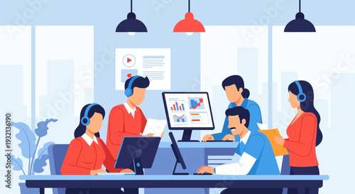 Team of Professionals Working Together.