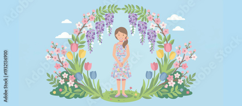 Elegant minimalist women empowerment background with abstract feminine silhouette modern vector template for social awareness campaigns and branding