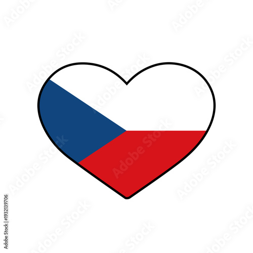 Heart with the czech republic flag
Vector heart with the flag on a white background