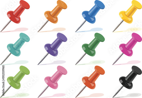 colorful push pins background