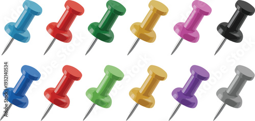 push pin isolated on white