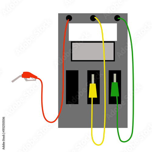 ガソリンスタンドにある給油機のアイコンのベクターイラスト/Icon vector illustration of oil supply machine of gas