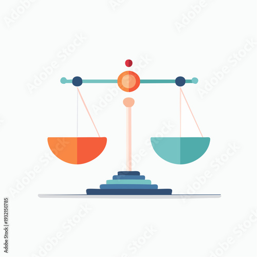 Scales of justice symbolizing balance, fairness, and legal equilibrium in a clean, modern illustration