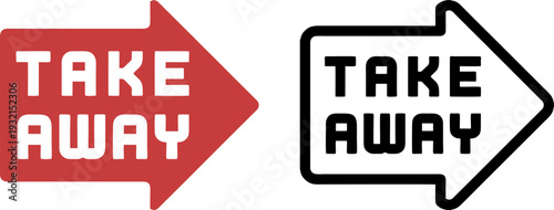 Take Away Order Directional Arrow
