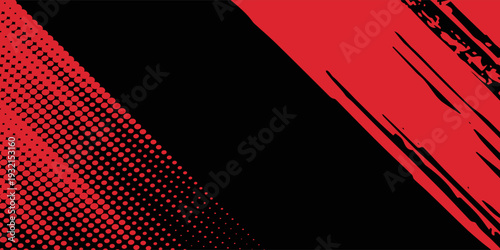 Black and red abstract grunge background with halftone style. grunge texture background.  football, basketball, baseball, tennis, rugby, bicycling design simple abstract modern. eps 10