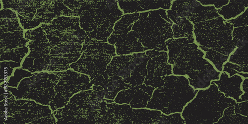 Minimalist Abstract Green Grunge Texture with Cracked Ground for Banners, Covers, and Flyers. Vector illustration. eps 10