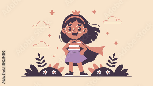 Little Girl Superhero Princess Character