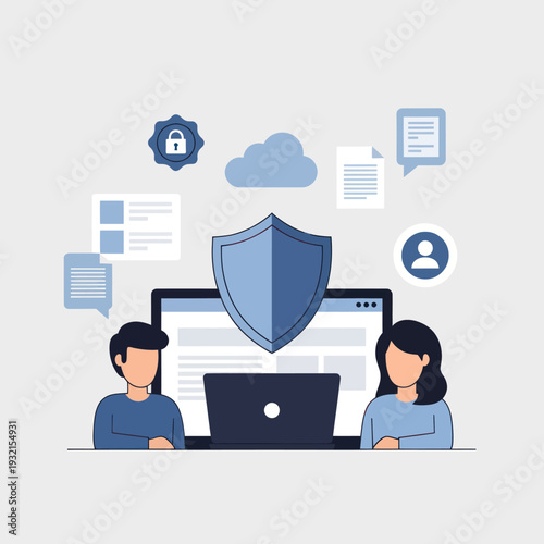 Cybersecurity protection for online data and user privacy.