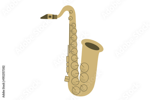 シンプルなテナーサックスのイラスト
