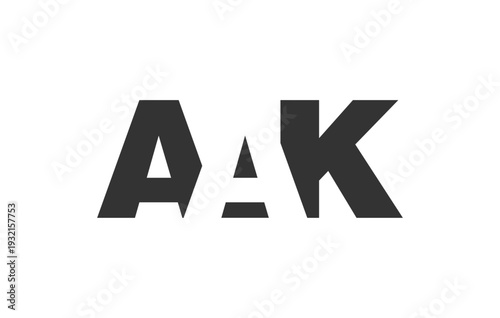 AAK logo design. Initial letter A A K bold font style for tech startups, consulting, corporate branding. Creative company name, headlines typography identity, trendy logotype.