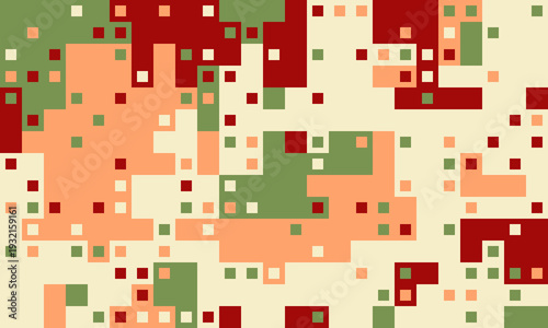 Abstract pixel art background.  Earthy tones create a calming, textured effect. Perfect for website banners, social media, or print design projects needing a modern, minimalist aesthetic.