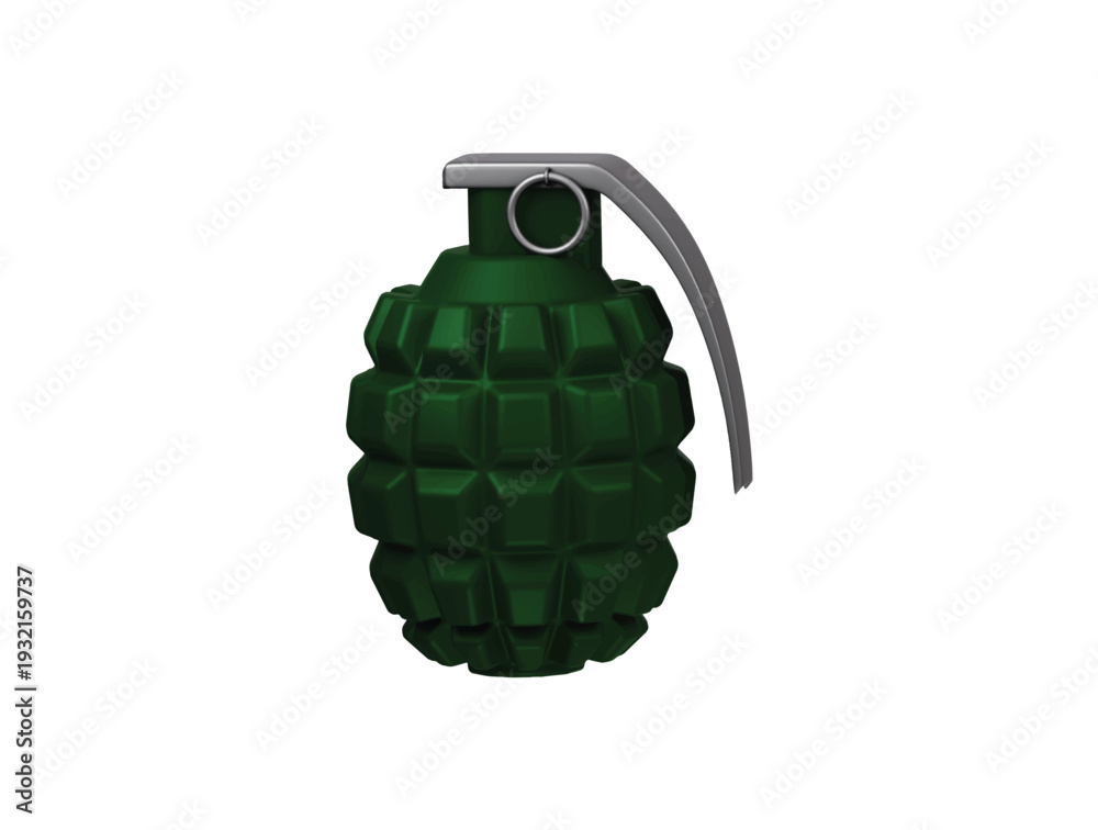 Fototapeta premium Military Hand Grenade icon 3d render illustration