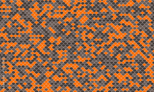 Intricate orange and gray snakeskin pattern.  Perfect for fashion, textile, and digital designs.  This seamless texture evokes power, mystery, and exotic allure.