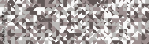 Abstract geometric seamless pattern. Stylish monochrome design with circles and squares, ideal for backgrounds, textures, and website design.