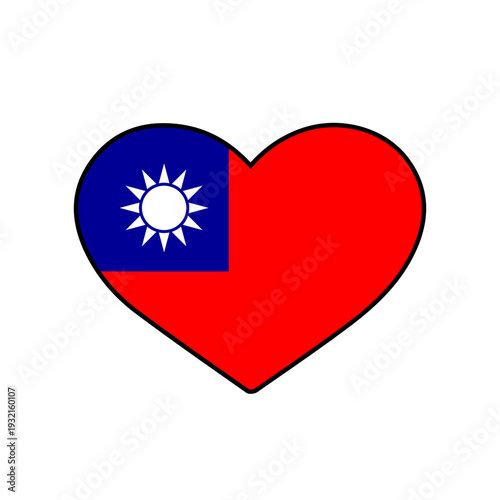Heart with the taiwan flag
Vector heart with the flag on a white background
