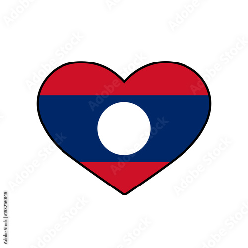Heart with the Laos flag
Vector heart with the flag on a white background