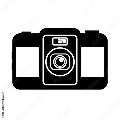 カメラ アイコン トイカメラ 線画