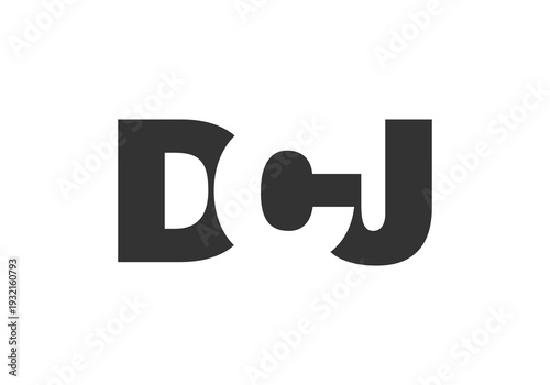 DCJ logo design. Initial letter D C J bold font style for tech startups, consulting, corporate branding. Creative company name, headlines typography identity, trendy logotype.
