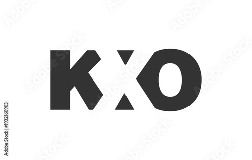 KXO logo design. Initial letter K X O bold font style for tech startups, consulting, corporate branding. Creative company name, headlines typography identity, trendy logotype.