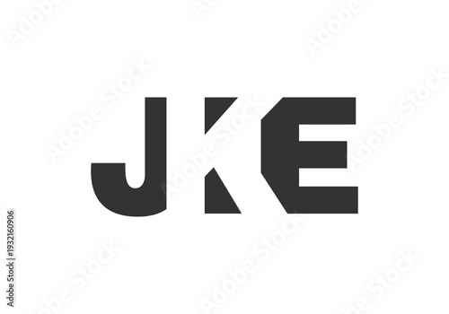 JKE logo design. Initial letter J K E bold font style for tech startups, consulting, corporate branding. Creative company name, headlines typography identity, trendy logotype.
