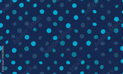 Seamless spotted pattern with abstract round shapes. Ideal for textile fabrics, wallpapers, or poster backgrounds with a creative geometric style.