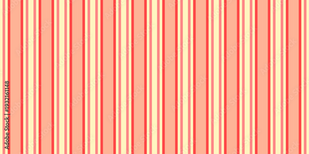 Obraz premium Vibrant vertical stripes in coral and cream create a cheerful, retroinspired pattern perfect for textiles, backgrounds, or web design.
