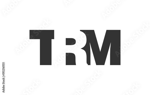 TRM logo design. Initial letter T R M bold font style for tech startups, consulting, corporate branding. Creative company name, headlines typography identity, trendy logotype.