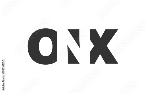 ONX logo design. Initial letter O N X bold font style for tech startups, consulting, corporate branding. Creative company name, headlines typography identity, trendy logotype.