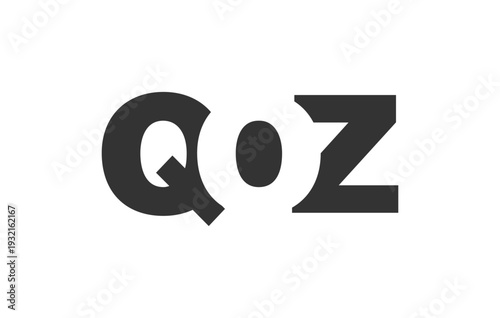 QOZ logo design. Initial letter Q O Z bold font style for tech startups, consulting, corporate branding. Creative company name, headlines typography identity, trendy logotype.