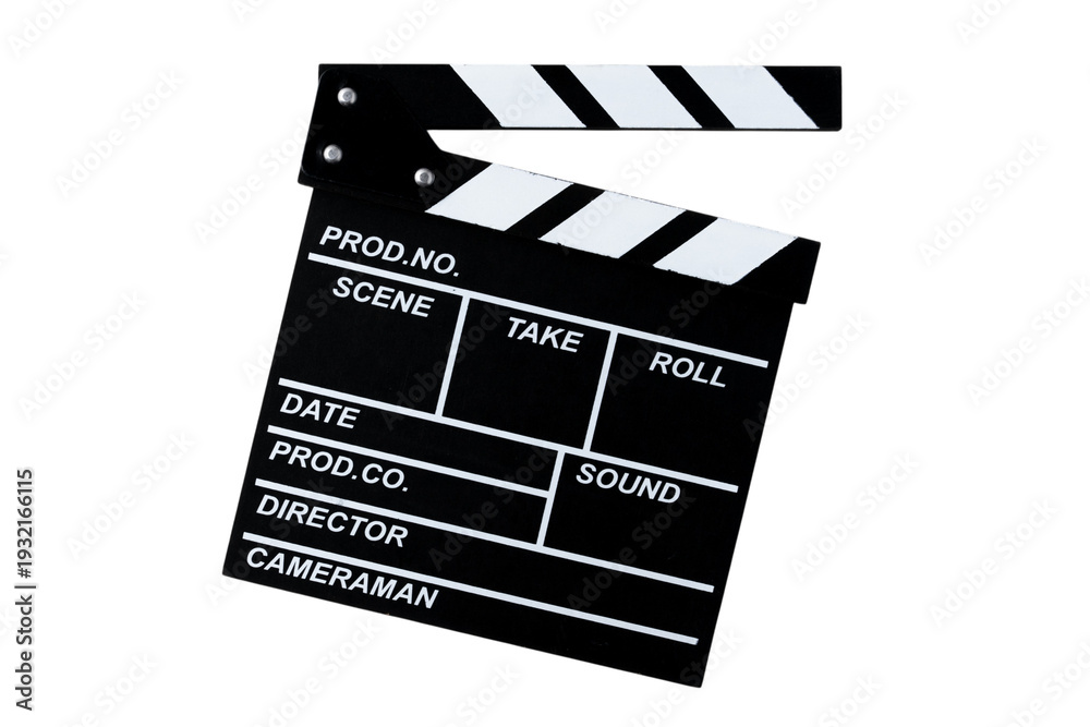 Obraz premium 透明背景（png）に撮影道具のカチンコ