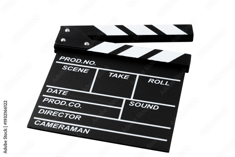 Obraz premium 透明背景（png）に撮影道具のカチンコ